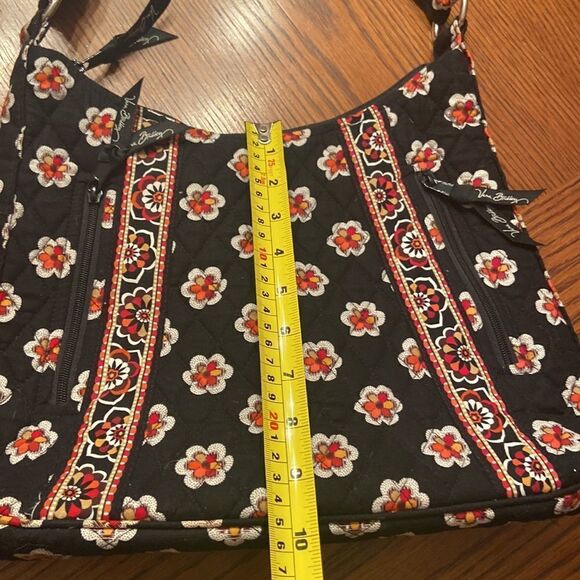 Vera Bradley bag like new black, red cream tan colors - Picture 4 of 12